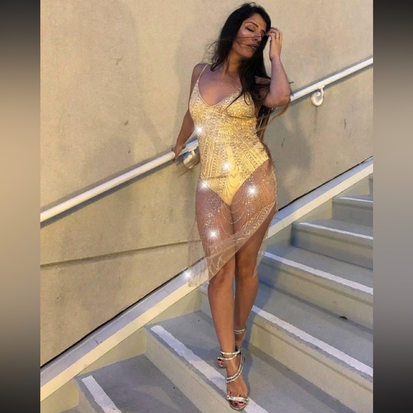 Fashion Nova Dresses & Skirts - Fashion Nova Champagne Gold Dress ✨